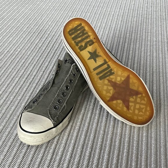 Converse x John Varvatos All Star Low Top Laceless Slip Ons - Mens 9 / Womens 11 - Picture 6 of 9
